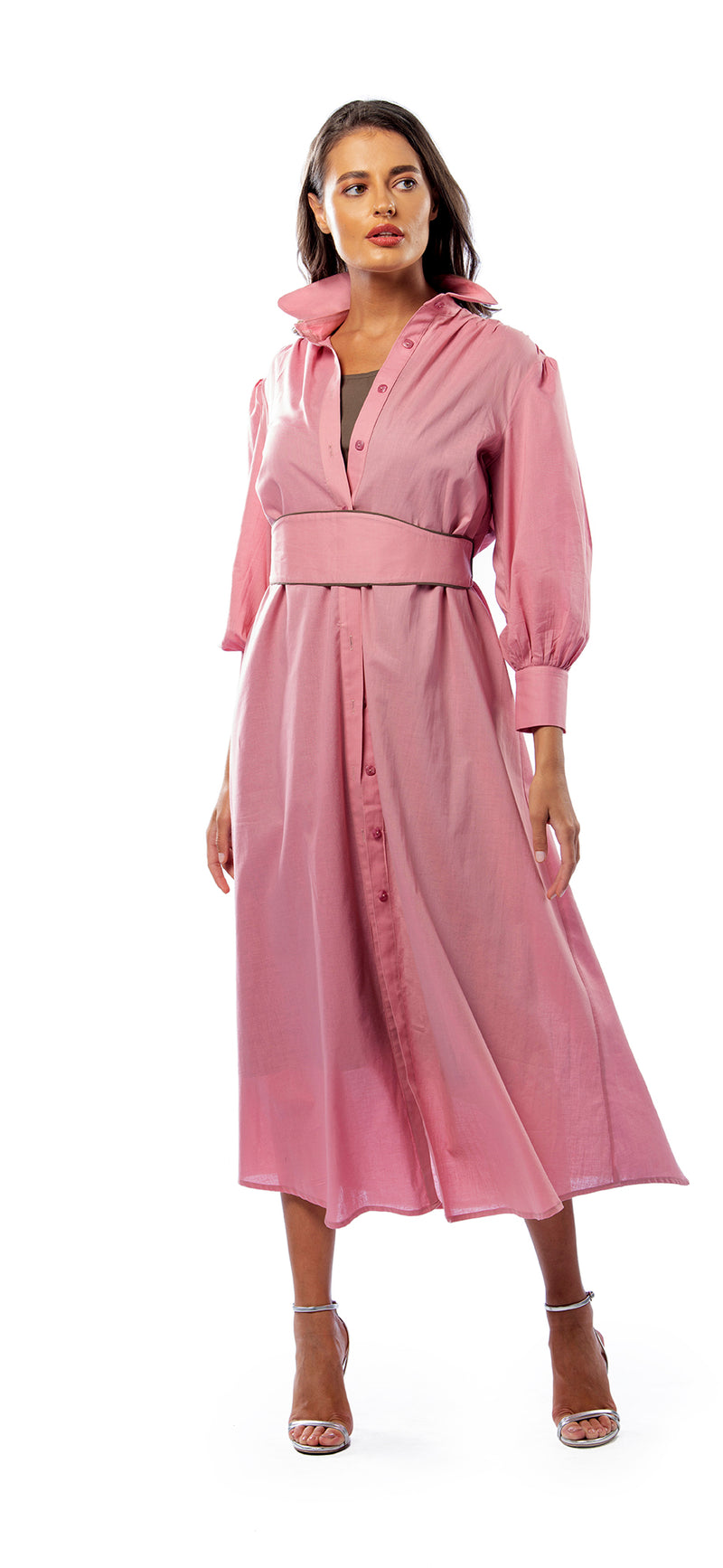 DESIGNER TWIN SET LINEN MAXI SHIRT ...